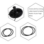 Auxfun 3.5" Diameter Suction Cup Adapter for 3XLR Connector Sex Machine with 2 Pair Rubber Band, Black Hard Plastic Auxfun 3.5" Diameter Suction Cup Adapter for 3XLR Connector Sex Machine with 2 Pair Rubber Band, Black Hard Plastic