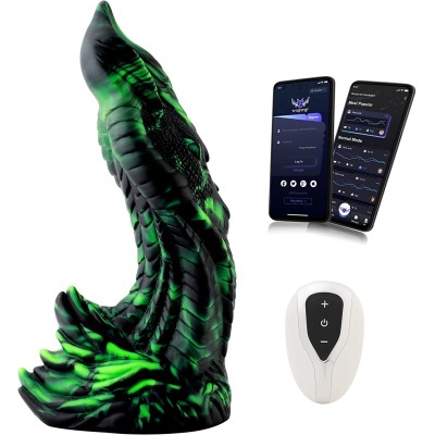 Wildolo APP Controlled Vibrator, Glow in The Dark Silicone Dildo, 8.7" Premium Vibrator - Ceolia