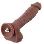9.1" Silicone Dildo for Hismith Sex Machine with KlicLok Connector,7.5" Insertable Length. Coffee