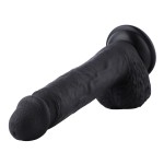 8.3" Flexible Lifelike Silicone Black Dildo with Keel for Hismith Sex Machines 8.3" Flexible Lifelike Silicone Black Dildo with Keel for Hismith Sex Machines