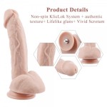 Hismith 7.87'' Dual-density Realistic dildo with KlicLok System for Hismith Premium Sex Machine Hismith 7.87'' Dual-density Realistic dildo with KlicLok System for Hismith Premium Sex Machine