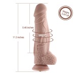 Hismith 11.3" Multi-Texturing Thick Silicone Dildo with KlicLok System for Hismith Premium Sex Machine Hismith 11.3" Multi-Texturing Thick Silicone Dildo with KlicLok System for Hismith Premium Sex Machine