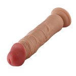 Auxfun Extra Length with Flexible Pipe TPE dildo with 3XLR Connector 3 Pin Attachments