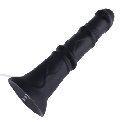 Hismith 11.2" Silicone Dildo ,10.2" Insertable Length with KlicLok System, Black, M Size Anal Pleasure