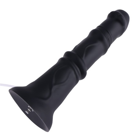 Hismith 11.2" Silicone Dildo ,10.2" Insertable Length with KlicLok System, Black, M Size Anal Pleasure