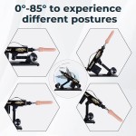 AUXFUN Sex Machine Realistic Dildo,Fuck Machine for Man with 3XLR Connector ,Adult Toys with 8 Accessories