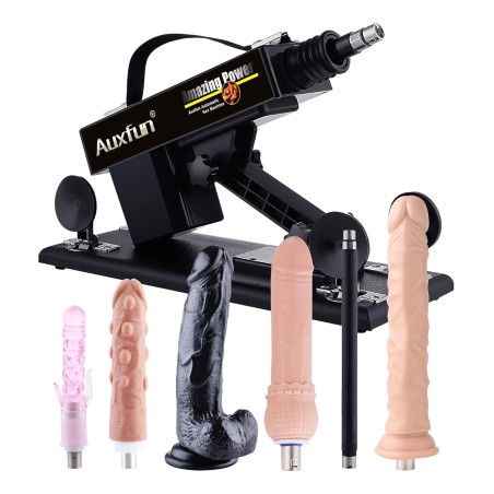 AUXFUN Sex Machine wit 6 Accessories,Couples Sex Toys Jugetes Sexuales with 3XLR Connector Hands Free