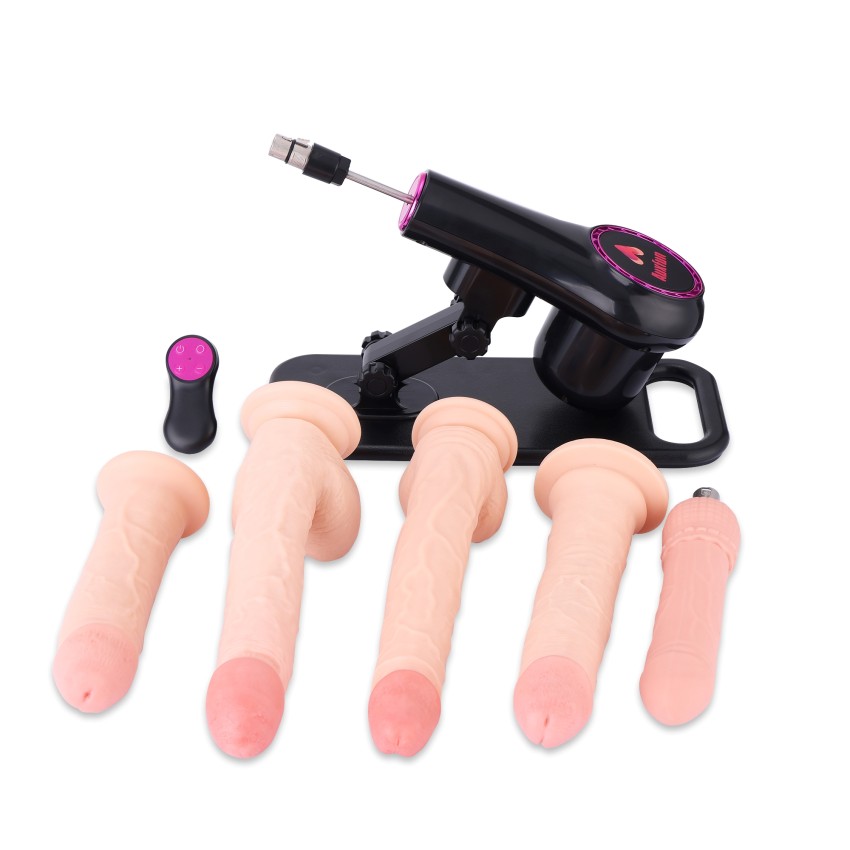 Auxfun Sex Machine Bundles with 5 Large Dildos