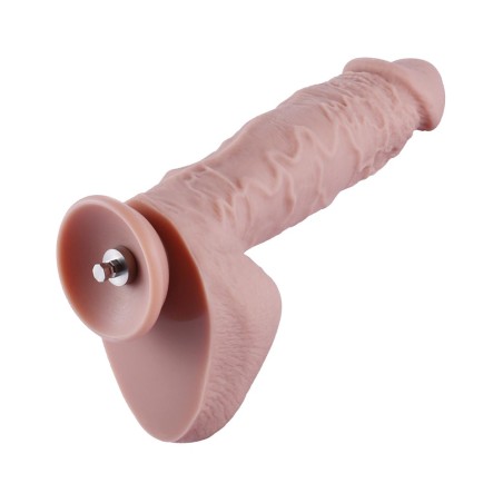9" Huge Silicone Dildo For Hismith Sex Machine With KlicLok Connector, 6.5" Insertable Length, Flesh