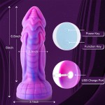 Hismith 8 Inch Curved Giant Suction Dildo With Vibration - The Dream Sky Monster Series Hismith 8 Inch Curved Giant Suction Dildo With Vibration - The Dream Sky Monster Series