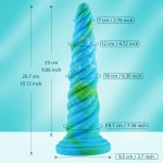 Hismith 10.12 Inch Awl Shape Mixed Colors Silicone Dildo With Suction Cup Hismith 10.12 Inch Awl Shape Mixed Colors Silicone Dildo With Suction Cup