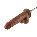 Auxfun Brown TPE Curved Dildo with EzfunLok Connector Auxfun Brown TPE Curved Dildo with EzfunLok Connector