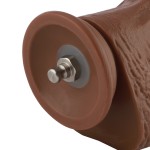 Auxfun Brown TPE Curved Dildo with EzfunLok Connector Auxfun Brown TPE Curved Dildo with EzfunLok Connector
