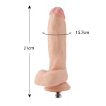 Auxfun 8.4" TPE Extended Keel Dildo with EzfunLok connector, 6.3" Insertable Length 2'' Max Width Auxfun 8.4" TPE Extended Keel Dildo with EzfunLok connector, 6.3" Insertable Length 2'' Max Width