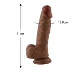 Auxfun Brown TPE Curved Dildo with EzfunLok Connector Auxfun Brown TPE Curved Dildo with EzfunLok Connector