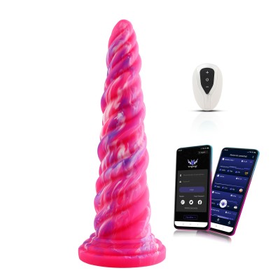 Wildolo Silicone awl shaped Anal toy with smart app and remote control, suction penis