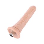 Auxfun Multi-Vein Ringed TPE Dildo with 3XLR Connector, 3 Pin Attachments for Sex Machine