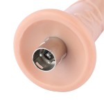 Auxfun Multi-Vein Ringed TPE Dildo with 3XLR Connector, 3 Pin Attachments for Sex Machine