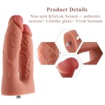 Hismith Silicone Double Penetrator Dildo with KlicLok Connector System, Premium Machine Accessories Hismith Silicone Double Penetrator Dildo with KlicLok Connector System, Premium Machine Accessories