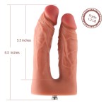 Hismith Silicone Double Penetrator Dildo with KlicLok Connector System, Premium Machine Accessories Hismith Silicone Double Penetrator Dildo with KlicLok Connector System, Premium Machine Accessories