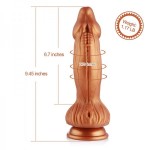 Hismith Monster Series 9.45" Golden Silicone Dildo with KlicLok System for Hismith Premium Sex Machine, dragon head Hismith Monster Series 9.45" Golden Silicone Dildo with KlicLok System for Hismith Premium Sex Machine, dragon head