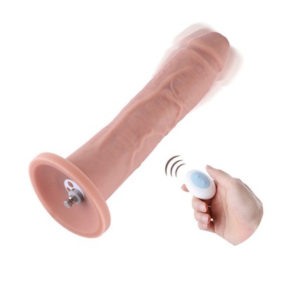 Hismith 10.6" Liquid Silcone Dildo for Sex Machine with KlicLok Connector, Remote Control Vibration Style