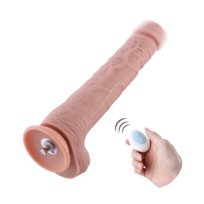 Hismith 11.8”Vibrating Dildo with 3 Speeds + 4 Modes, Max Diameter 2.1", KlicLok System Amazing Series